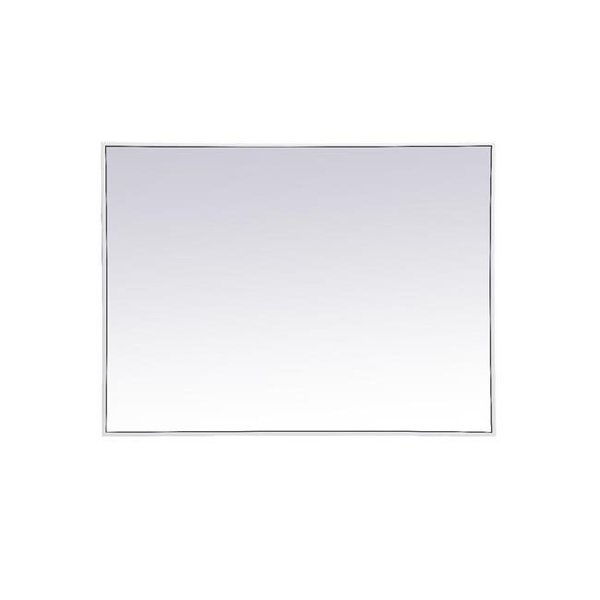 Elegant Decor Elegant Decor MR43040WH 30 x 40 in. Metal Frame Rectangle Mirror; White MR43040WH